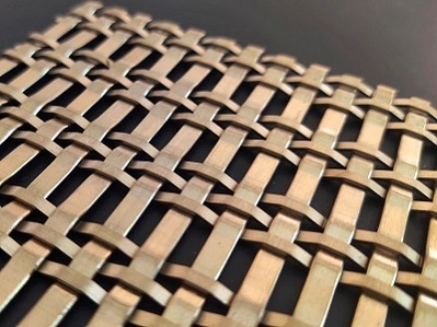 Architectural Metal Fabric made of decorative stainless steel crimped ...